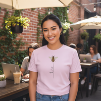 Load image into Gallery viewer, “Whisper Words of Wisdom, Let It Bee” Inspirational Tee – Peace, Positivity &amp; Mindset Woman's Graphic Tee